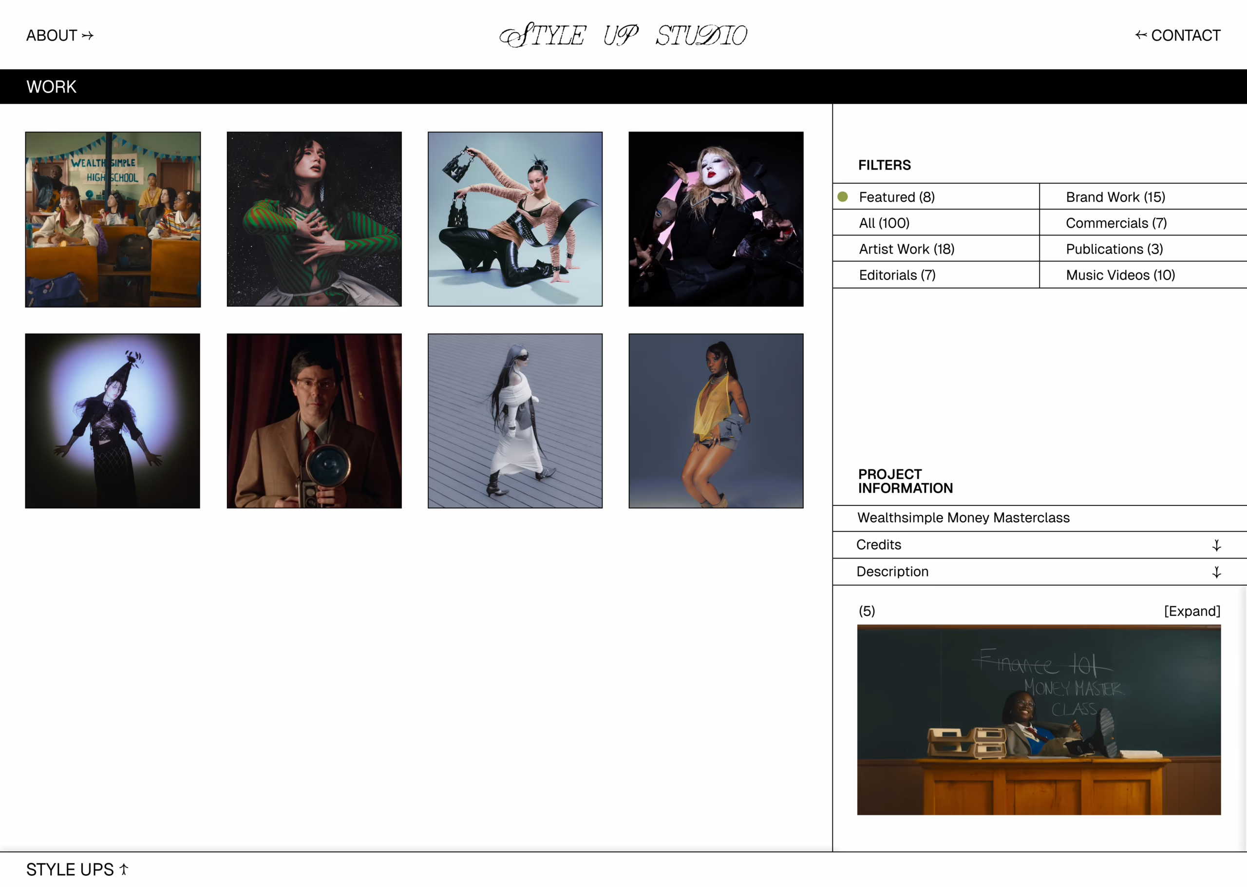 Work Project Selected State